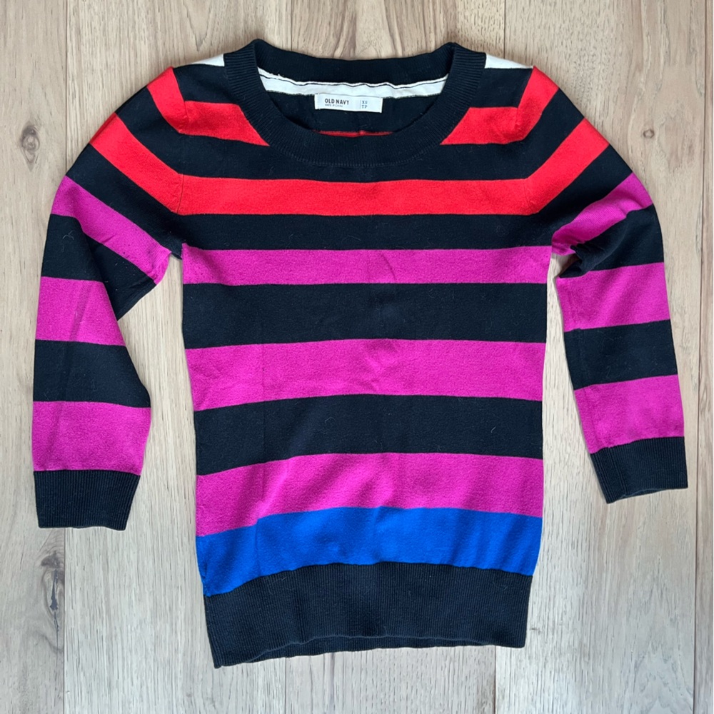 Old Navy Multicolored Striped Sweater